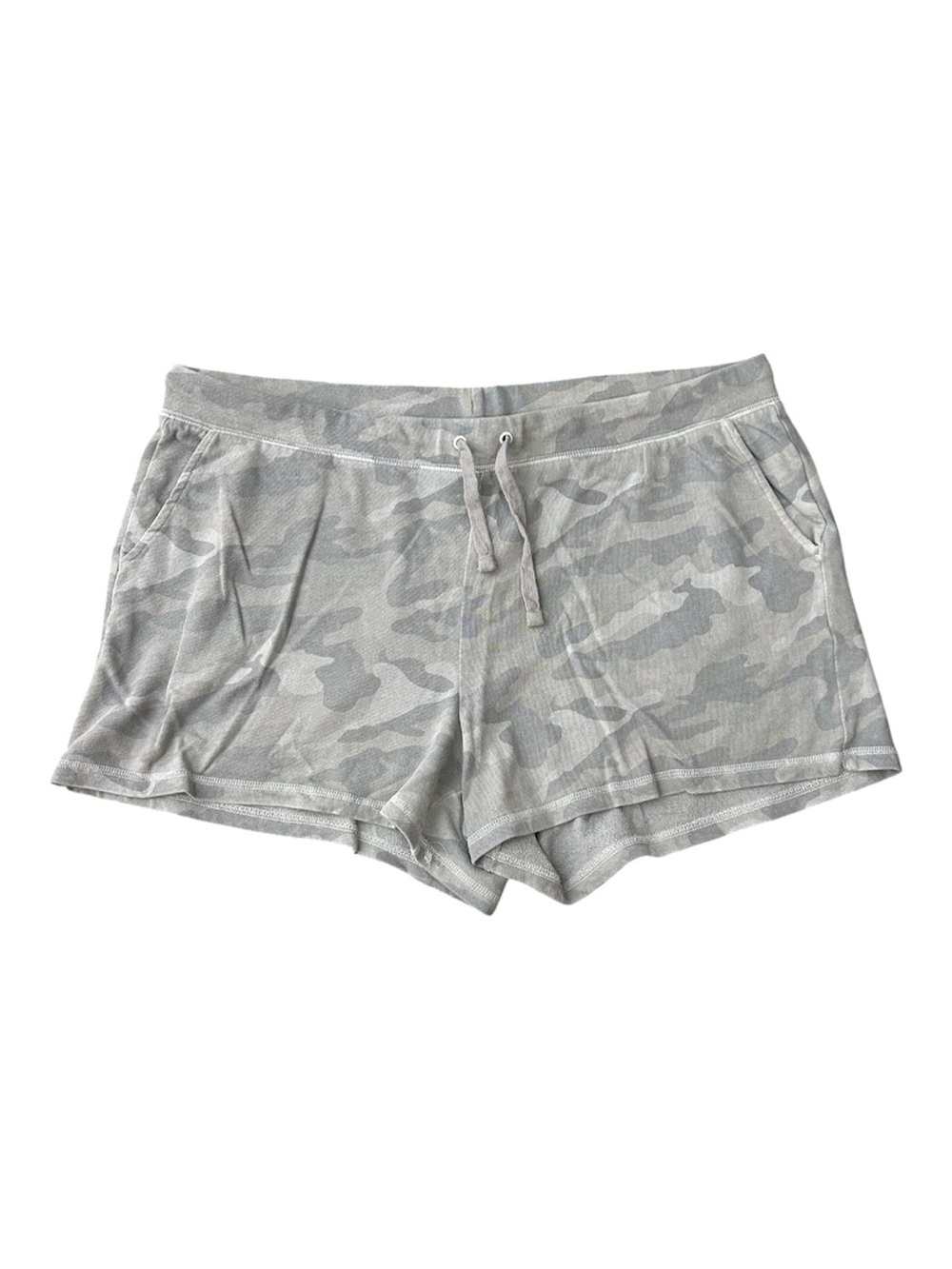 Old Navy Gray Camo Drawstring Athletic Lounge Shorts Pockets Size XL